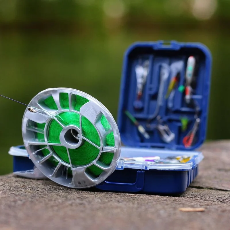 angler casting fishing line on water