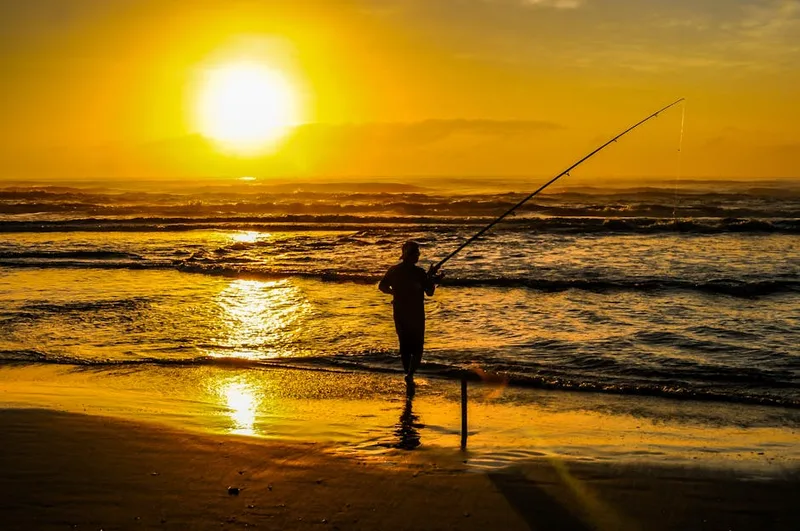 surf fishing beach angler ,  photo from Pexels